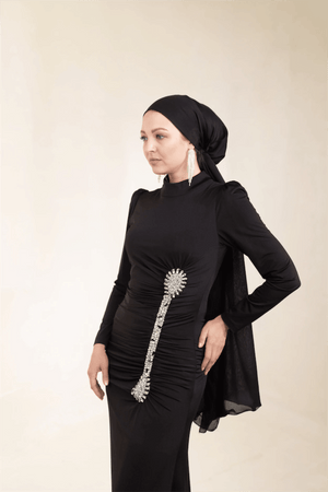 Lydia Tesettür Abiye - FioraofDress - tesettur - abiye - 44 - Siyahh - hijab - evening - dress