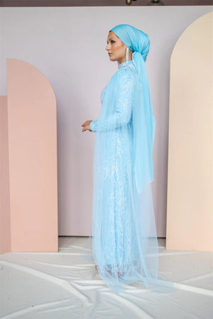 Mahidevran Tesettür Abiye - FioraofDress - tesettur - abiye - 48 - Mavii - hijab - evening - dress