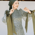 Melena Tesettür Abiye - FioraofDress - tesettur - abiye - 46 - haki - hijab - evening - dress