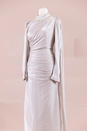 Melya Tesettür Abiye - FioraofDress - tesettur - abiye - BEJ - 38 - hijab - evening - dress