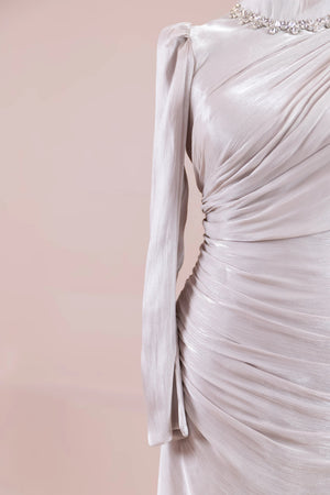 Melya Tesettür Abiye - FioraofDress - tesettur - abiye - BEJ - 38 - hijab - evening - dress