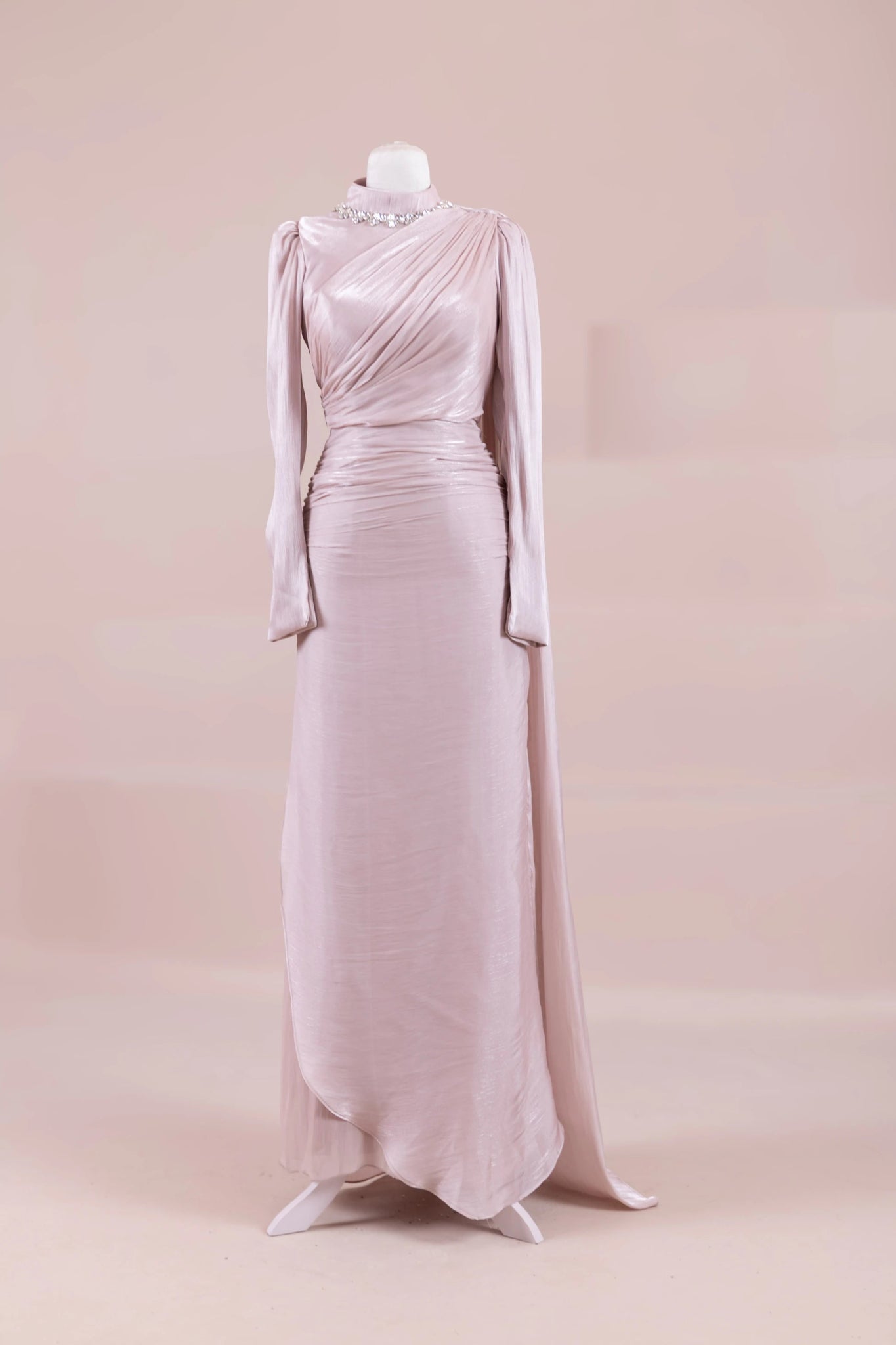 Melya Tesettür Abiye - FioraofDress - tesettur - abiye - Pudra - 38 - hijab - evening - dress