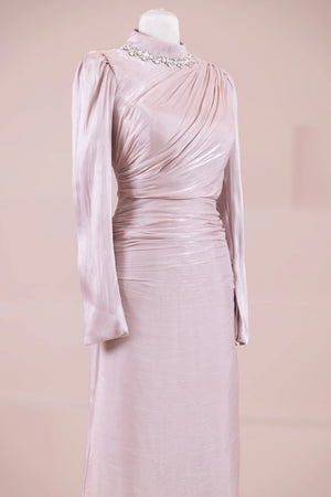 Melya Tesettür Abiye - FioraofDress - tesettur - abiye - Pudra - 38 - hijab - evening - dress