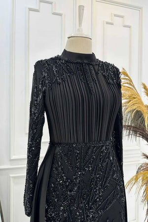 Merry Abiye - FioraofDress - tesettur - abiye - 48 - rose - hijab - evening - dress