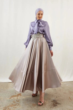 Mina Tesettür Takım - Lila - FioraofDress - tesettur - abiye - 42 - hijab - evening - dress