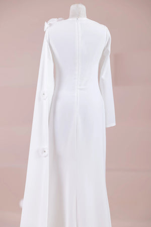 Mire Tesettür Abiye - FioraofDress - tesettur - abiye - Beyaz - 38 - hijab - evening - dress