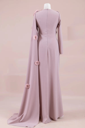 Mire Tesettür Abiye - FioraofDress - tesettur - abiye - Pudra - 38 - hijab - evening - dress