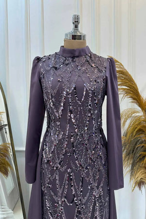 Natalie Tesettür Abiye - FioraofDress - tesettur - abiye - LİLAA - 36 - hijab - evening - dress