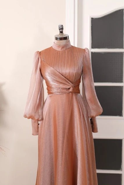 Naz Abiye - FioraofDress - tesettur - abiye - 38 - Bakır - hijab - evening - dress