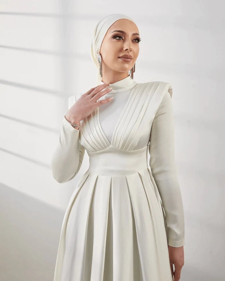 Nida Tesettür Abiye - FioraofDress - tesettur - abiye - 42 - Ekru - hijab - evening - dress