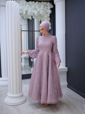 Nida Tesettür Abiye - FioraofDress - tesettur - abiye - LİLAA - 48 - hijab - evening - dress