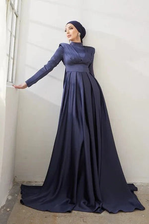 Nida Tesettür Abiye - FioraofDress - tesettur - abiye - 42 - LACİVERT - hijab - evening - dress