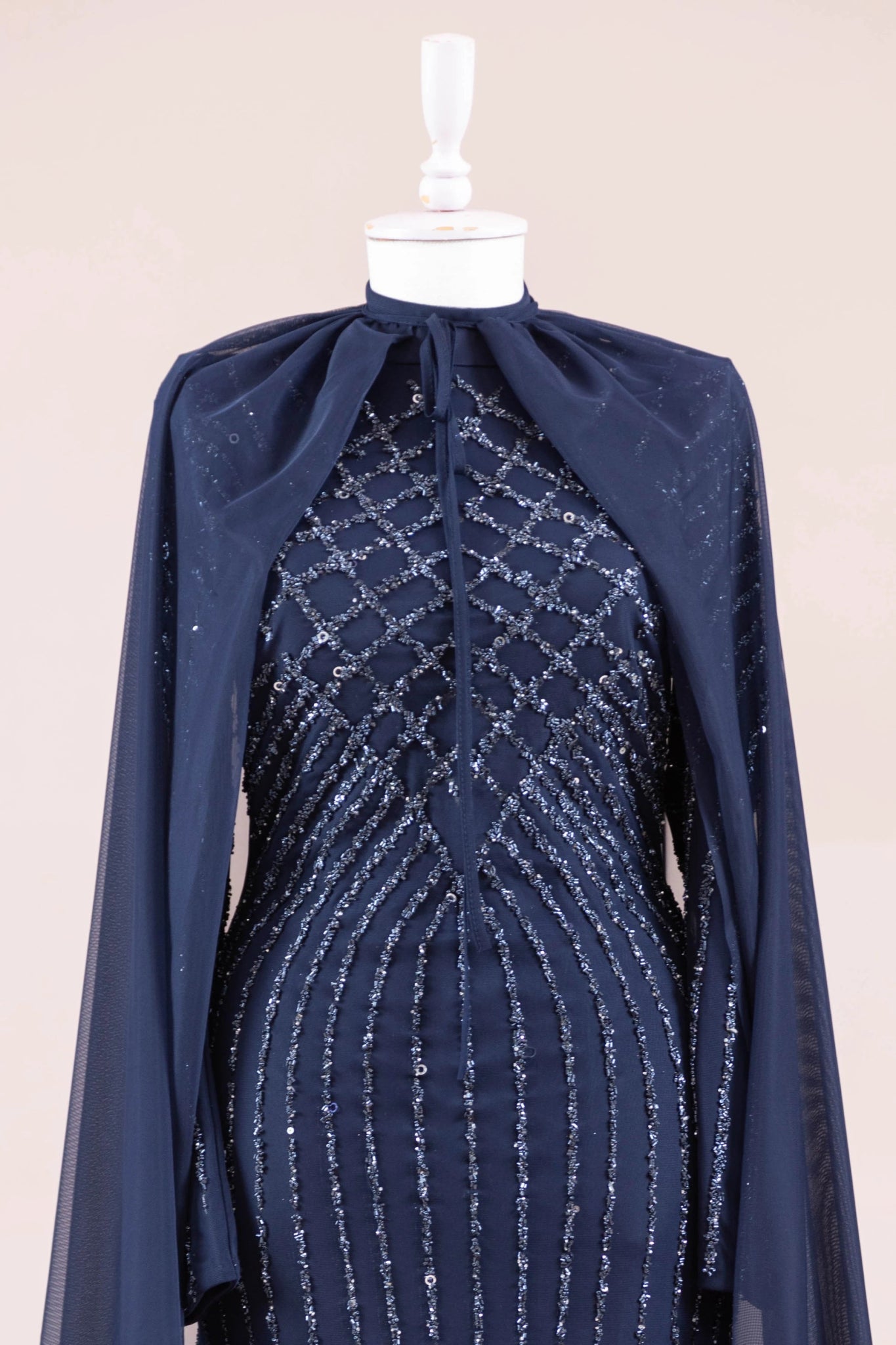 Niva Tesettür Abiye - FioraofDress - tesettur - abiye - LACİVERT - 38 - hijab - evening - dress