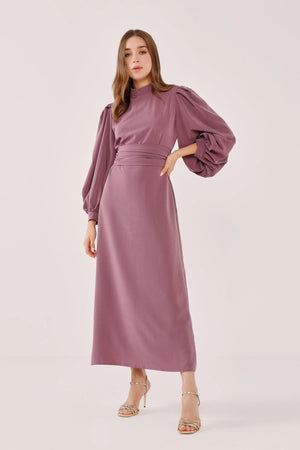 Nora Elbise - FioraofDress - tesettur - abiye - 42 - GRİ - hijab - evening - dress