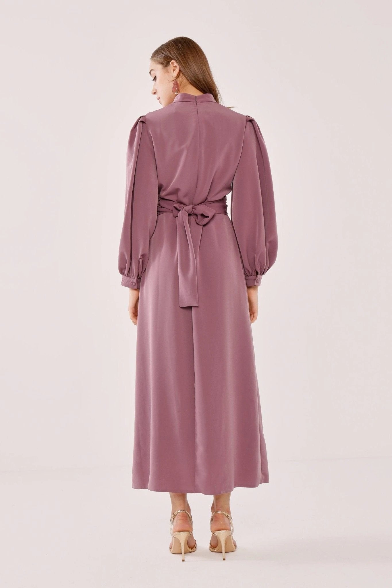 Nora Elbise - FioraofDress - tesettur - abiye - 42 - GRİ - hijab - evening - dress