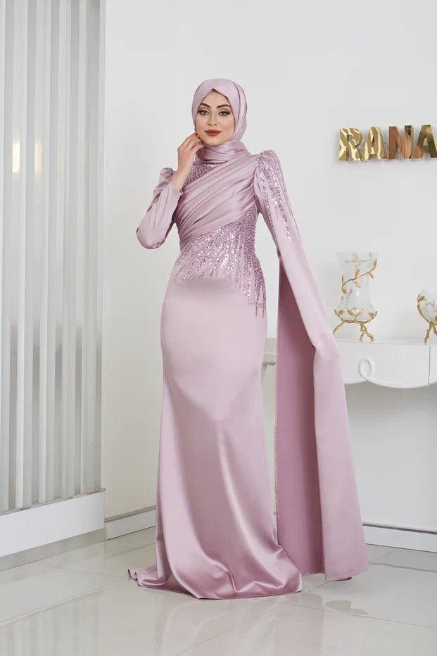 Noura Tesettür Abiye - FioraofDress - tesettur - abiye - 48 - LİLAA - hijab - evening - dress
