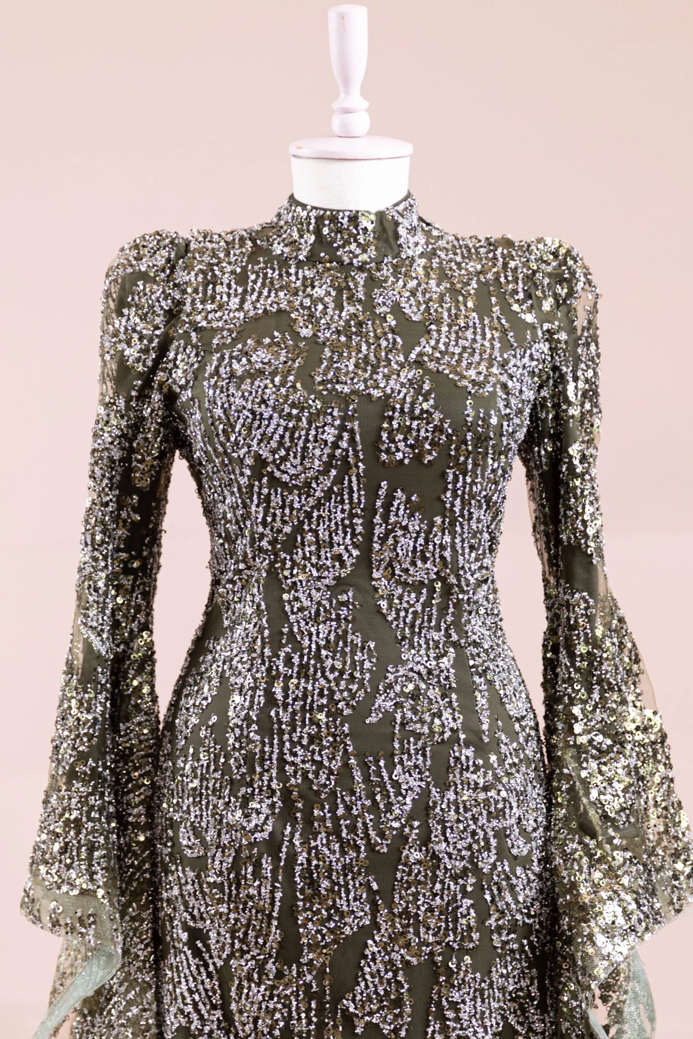 Nouria Tesettür Abiye - FioraofDress - tesettur - abiye - haki - 36 - hijab - evening - dress