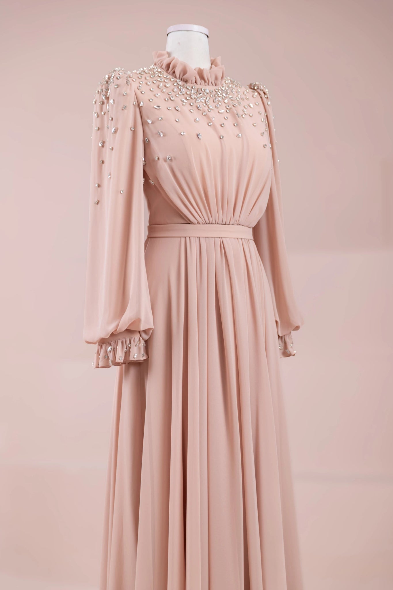 Nova Teseetür Abiye - FioraofDress - tesettur - abiye - Pudra - 38 - hijab - evening - dress