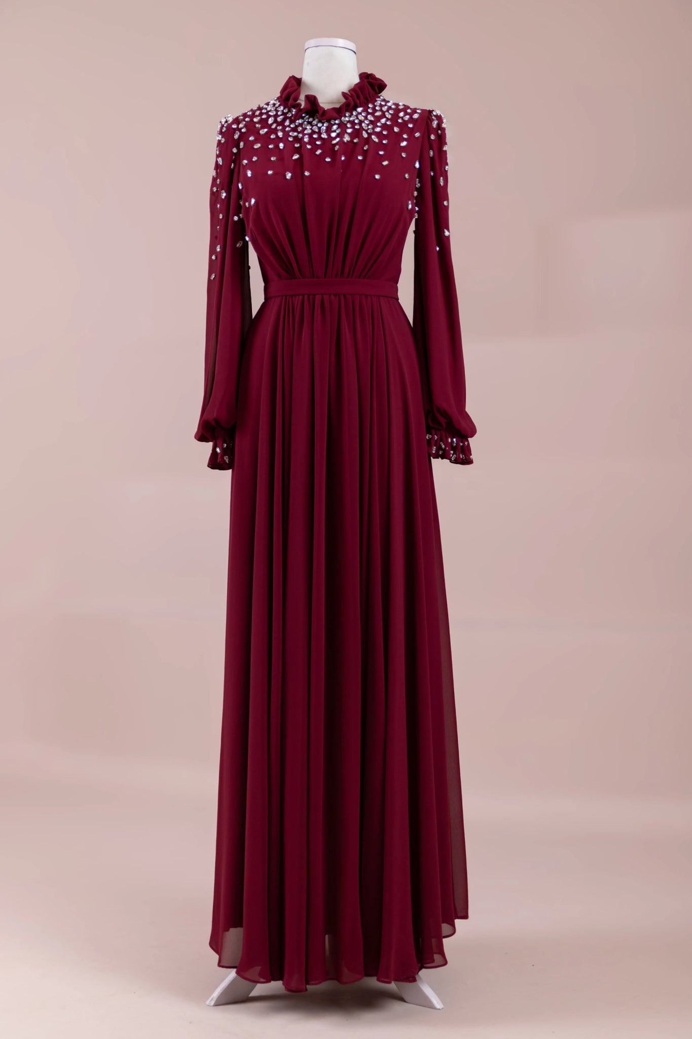 Nova Teseetür Abiye - FioraofDress - tesettur - abiye - BORDO - 38 - hijab - evening - dress