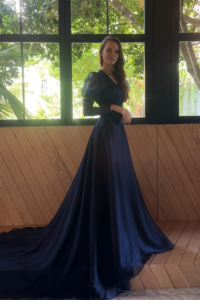 Ophelia - FioraofDress - tesettur - abiye - lacivert - 36 - hijab - evening - dress