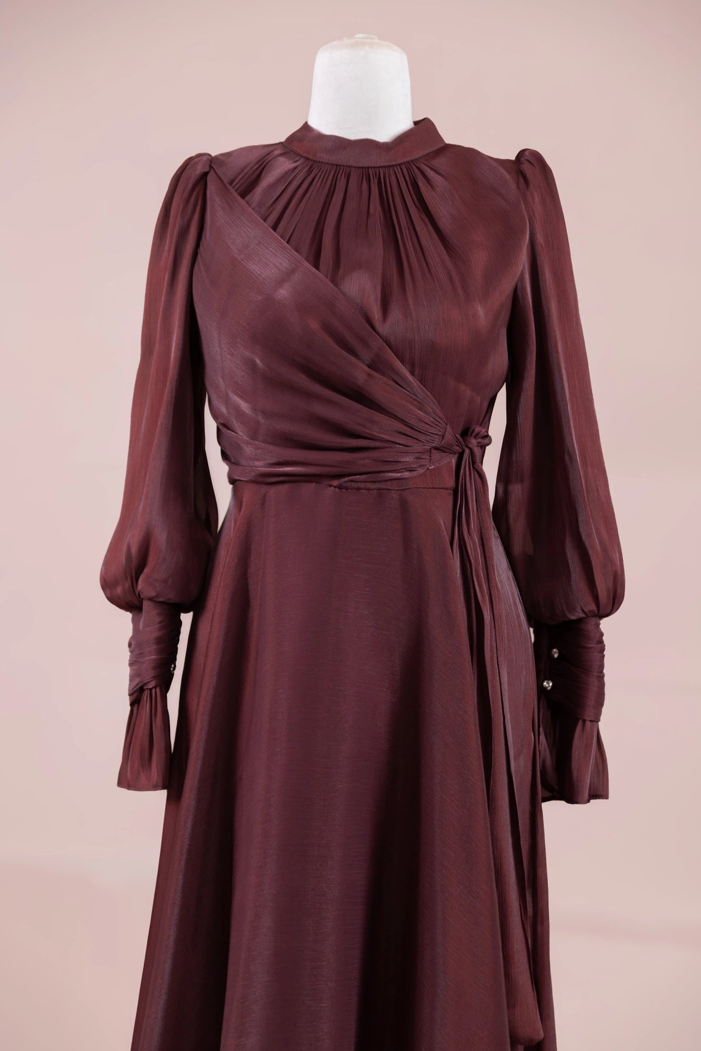 Orkide Tesettur Abiye - FioraofDress - tesettur - abiye - 38 - bery burgundy - hijab - evening - dress