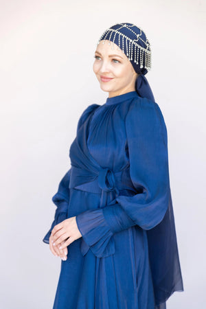 Orkide Tesettur Abiye - FioraofDress - tesettur - abiye - 38 - lacivert - hijab - evening - dress