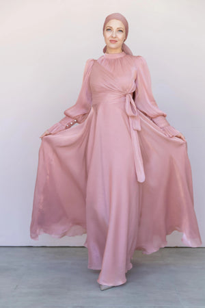 Orkide Tesettur Abiye - FioraofDress - tesettur - abiye - 38 - Somon - hijab - evening - dress