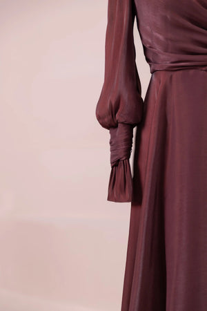 Orkide Tesettur Abiye - FioraofDress - tesettur - abiye - 38 - bery burgundy - hijab - evening - dress