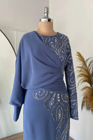 Oylum Tesettür Abiye - FioraofDress - tesettur - abiye - indigo - 38 - hijab - evening - dress