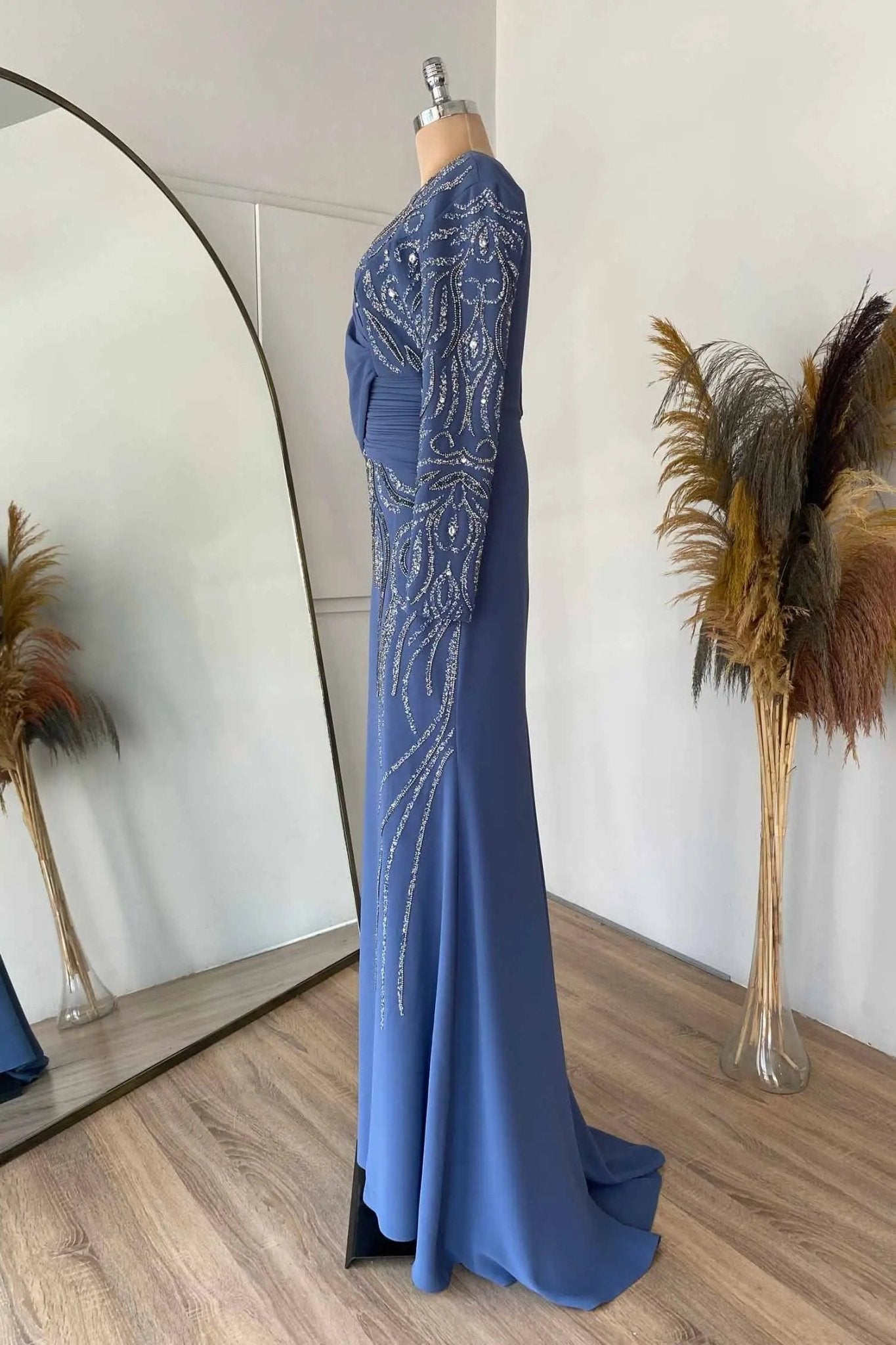 Oylum Tesettür Abiye - FioraofDress - tesettur - abiye - indigo - 38 - hijab - evening - dress