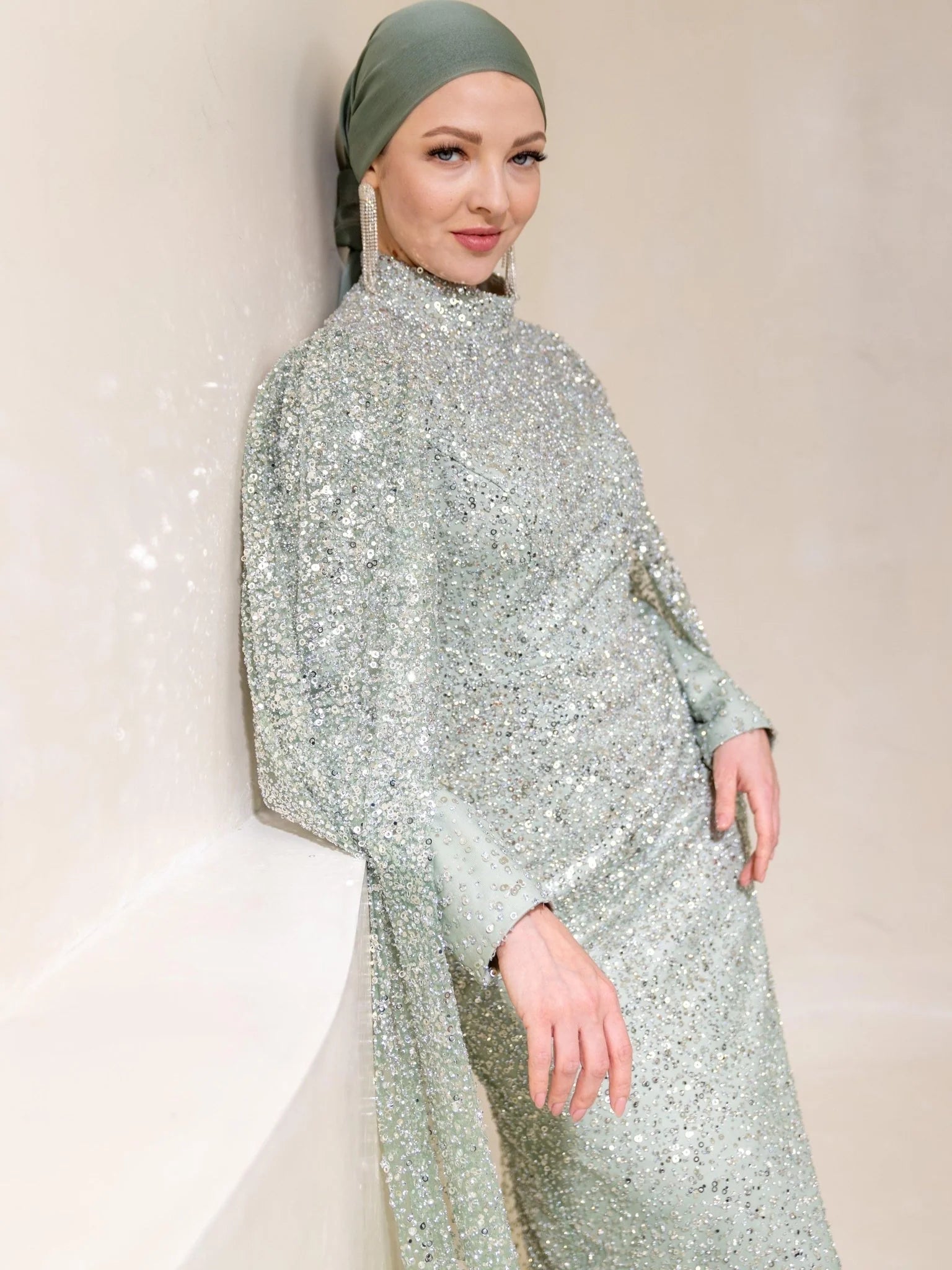 Parla Tesettür Abiye - FioraofDress - tesettur - abiye - 48 - mint - hijab - evening - dress