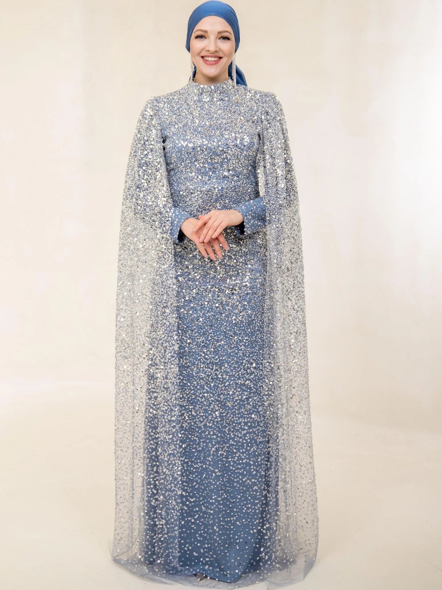 Parla Tesettür Abiye - FioraofDress - tesettur - abiye - 48 - Mavii - hijab - evening - dress