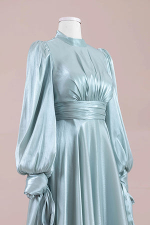 Pearl Tesettür Abiye - FioraofDress - tesettur - abiye - mint yeşili - 38 - hijab - evening - dress