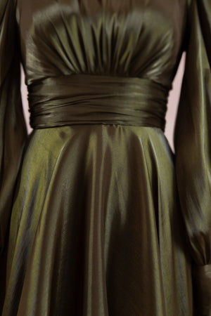 Pearl Tesettür Abiye - FioraofDress - tesettur - abiye - haki - 38 - hijab - evening - dress