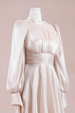 Pearl Tesettür Abiye - FioraofDress - tesettur - abiye - nude - 38 - hijab - evening - dress