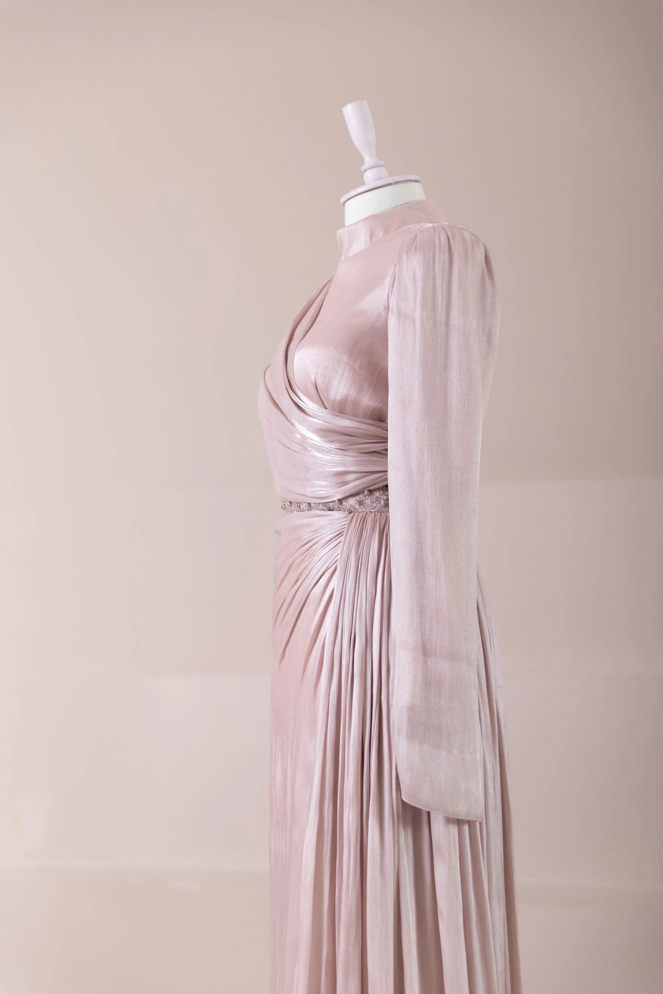 Perla Tesettür Abiye - FioraofDress - tesettur - abiye - Pudra - 38 - hijab - evening - dress