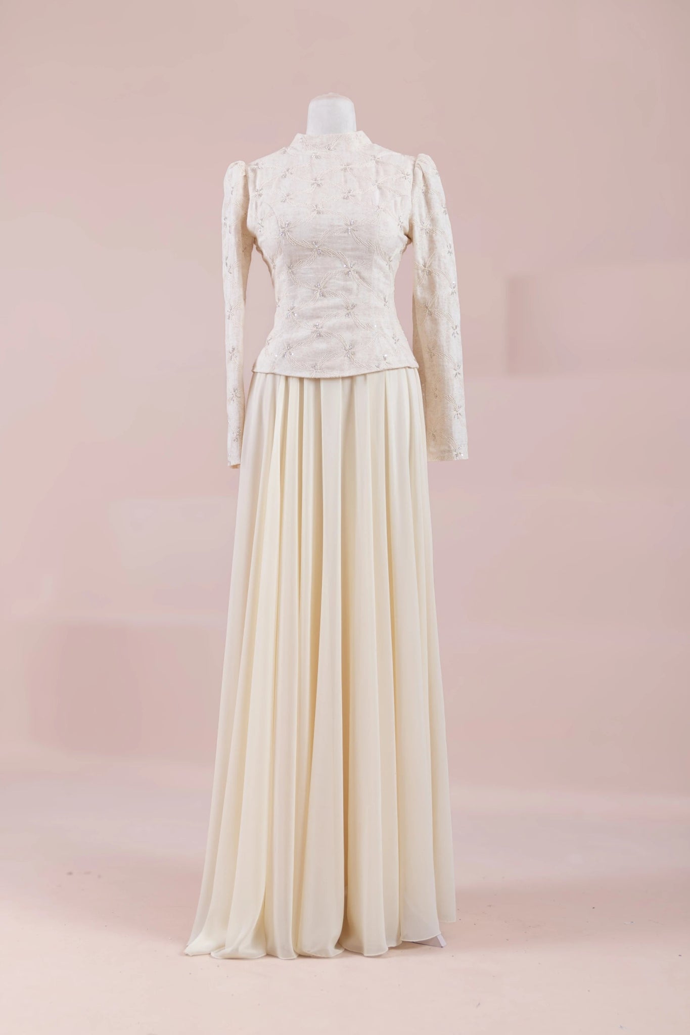 Ponte Tesettür Abiye - FioraofDress - tesettur - abiye - Ekru - 38 - hijab - evening - dress