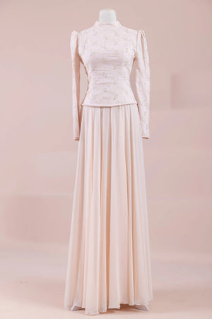 Ponte Tesettür Abiye - FioraofDress - tesettur - abiye - Pudra - 38 - hijab - evening - dress