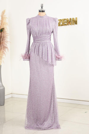 Rachelle Tesettür Abiye - FioraofDress - tesettur - abiye - LİLAA - 38 - hijab - evening - dress