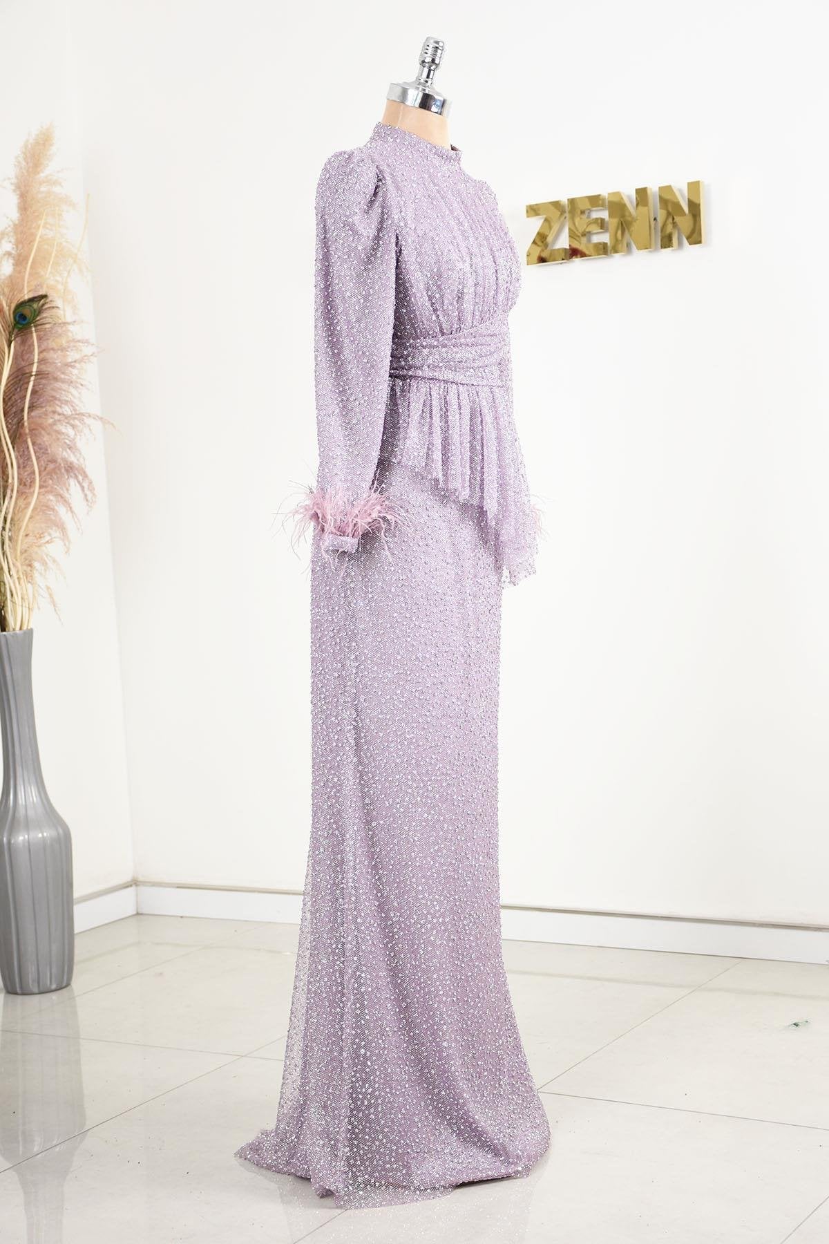 Rachelle Tesettür Abiye - FioraofDress - tesettur - abiye - LİLAA - 38 - hijab - evening - dress