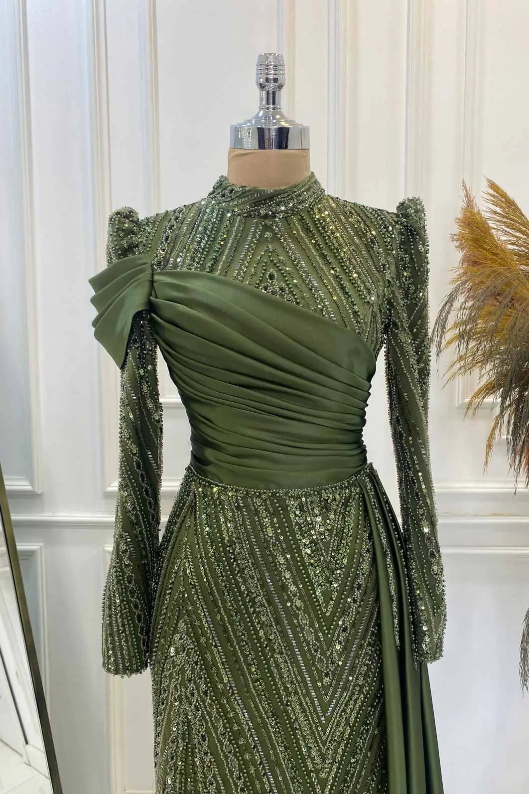 Raissa Tesettür Abiye - FioraofDress - tesettur - abiye - HAKİ - 38 - hijab - evening - dress