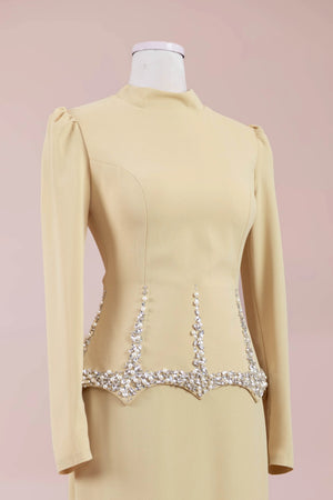 Ranya Tesettür Abiye - FioraofDress - tesettur - abiye - Safran - 38 - hijab - evening - dress