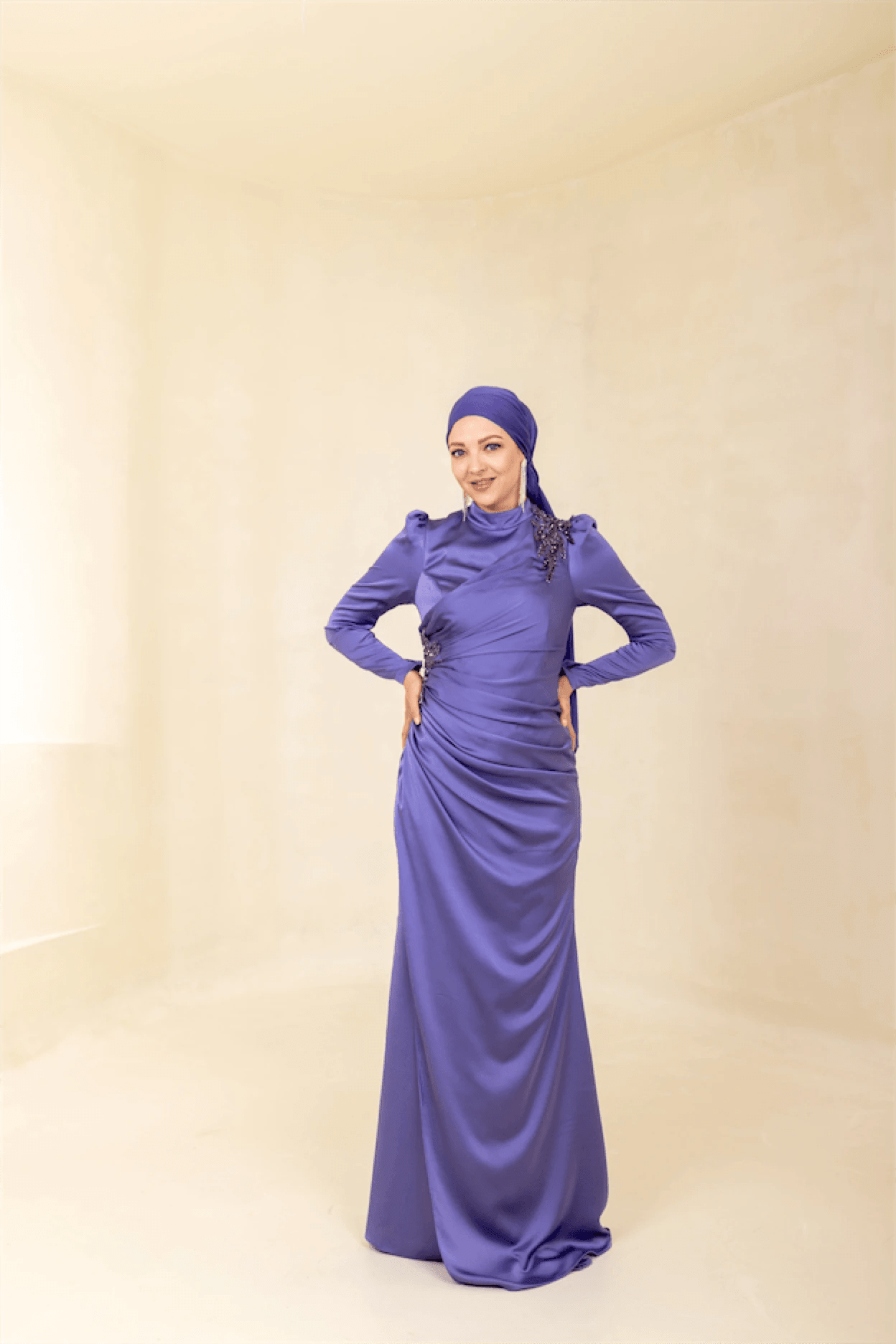 Romola Tesettür Abiye - FioraofDress - tesettur - abiye - 44 - Lavanta - hijab - evening - dress