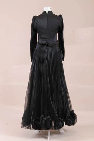 Rozya Tesettür Abiye - FioraofDress - tesettur - abiye - Siyahh - 38 - hijab - evening - dress