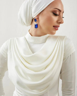 Sanem Ekru Tesettür Abiye - FioraofDress - tesettur - abiye - 44 - Ekru - hijab - evening - dress