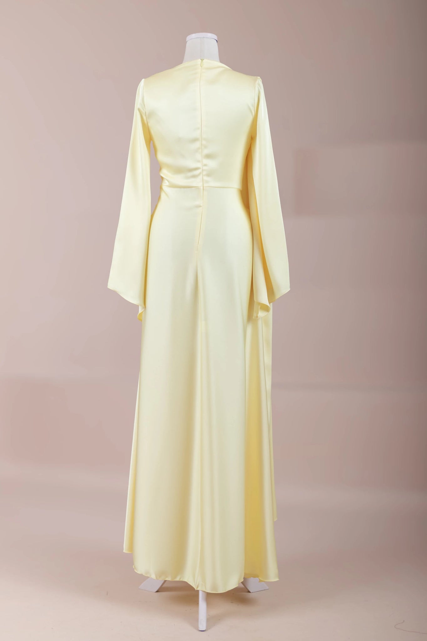 Satenya Tesettür Abiye - FioraofDress - tesettur - abiye - Sarı - 38 - hijab - evening - dress