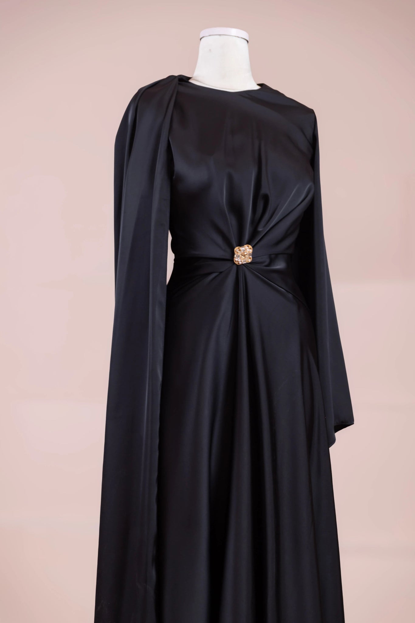 Satenya Tesettür Abiye - FioraofDress - tesettur - abiye - Siyahh - 38 - hijab - evening - dress