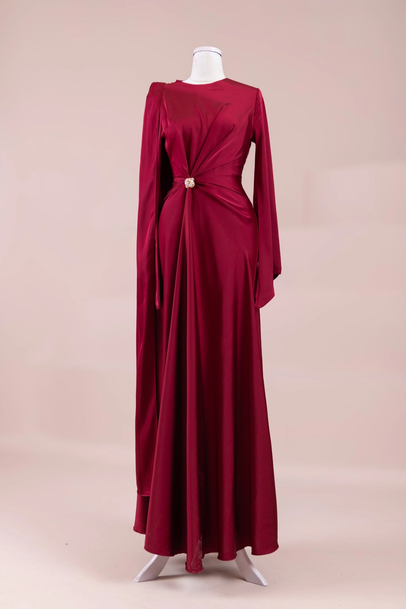 Satenya Tesettür Abiye - FioraofDress - tesettur - abiye - BORDO - 38 - hijab - evening - dress