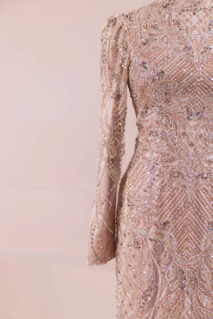 Sena Tesettür Abiye - FioraofDress - tesettur - abiye - Pudra - 38 - hijab - evening - dress