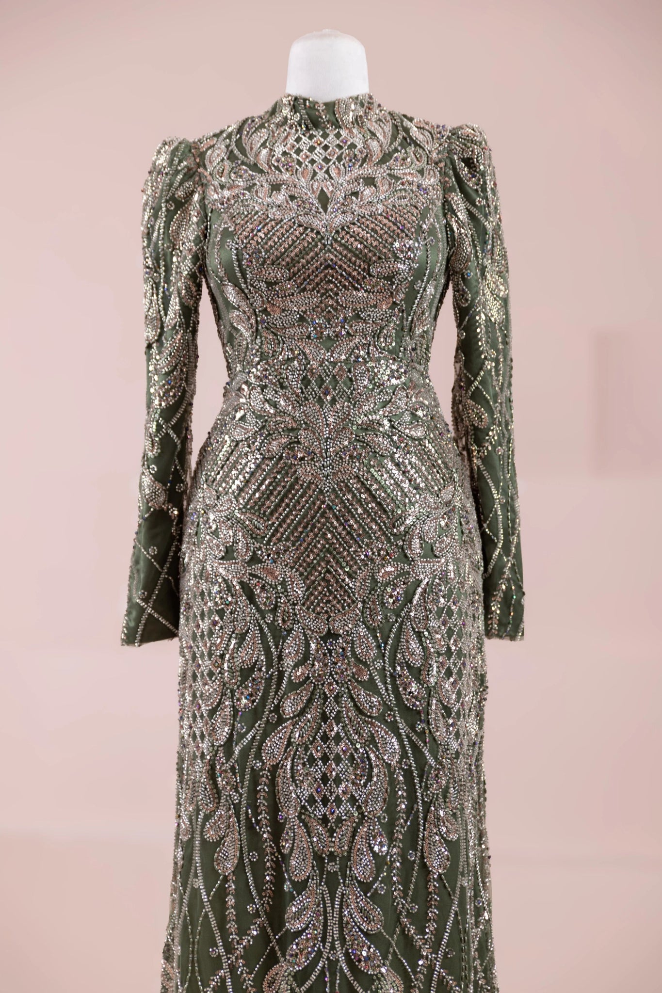 Sena Tesettür Abiye - FioraofDress - tesettur - abiye - haki - 38 - hijab - evening - dress